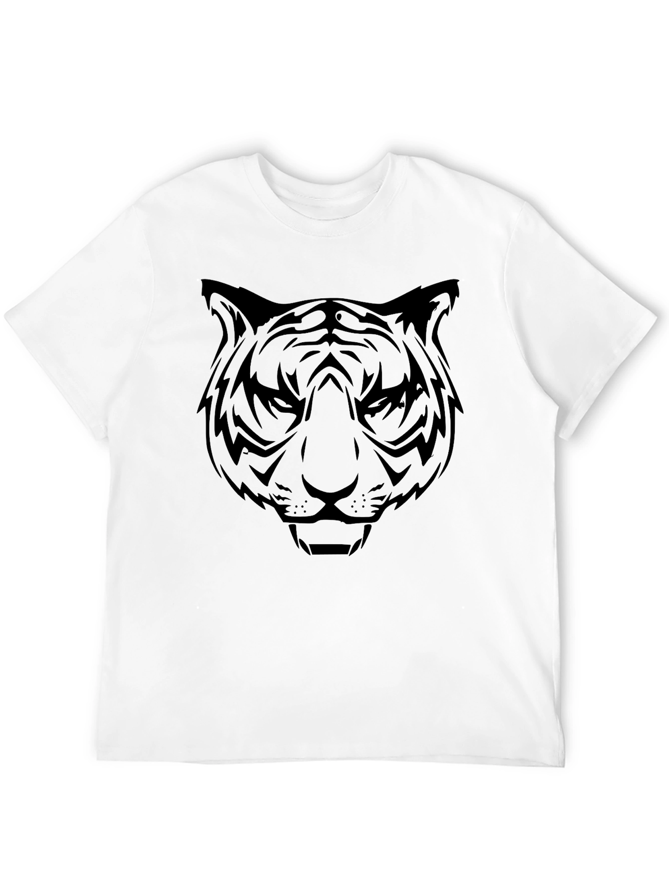 Black Tiger Graphic Tee - Bold Animal Print Shirt