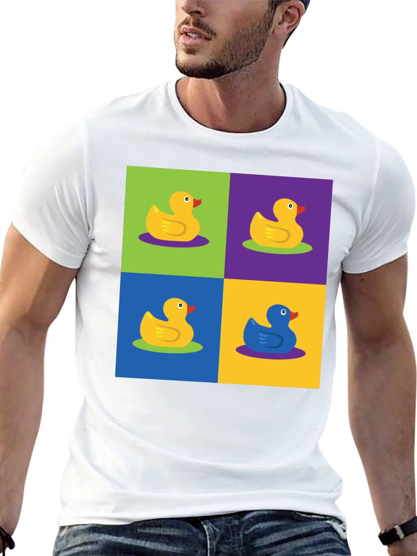 Funky Rubber Duck Pop Art Graphic Tee