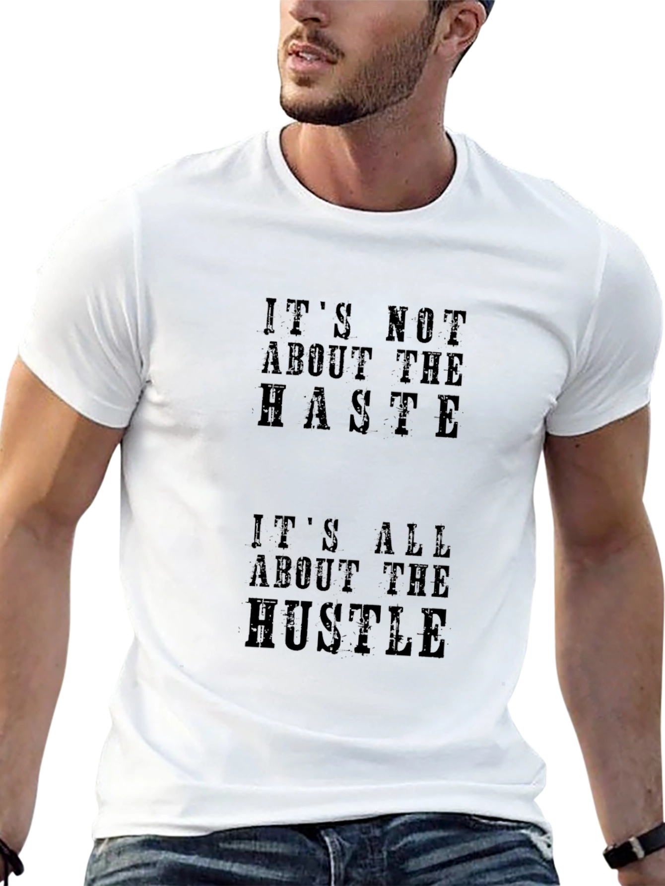 Hustle Graphic Tee - Motivational T-Shirt
