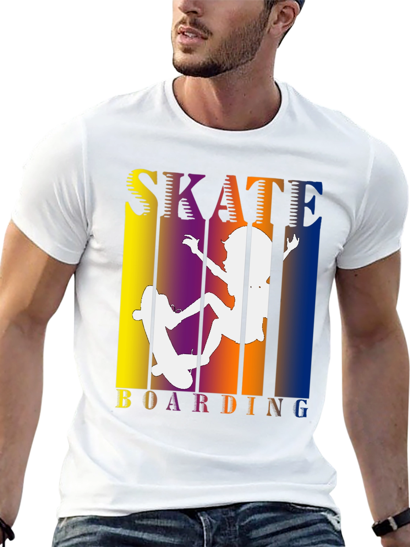 Skateboarding Graphic T-Shirt - Cool Skater Design