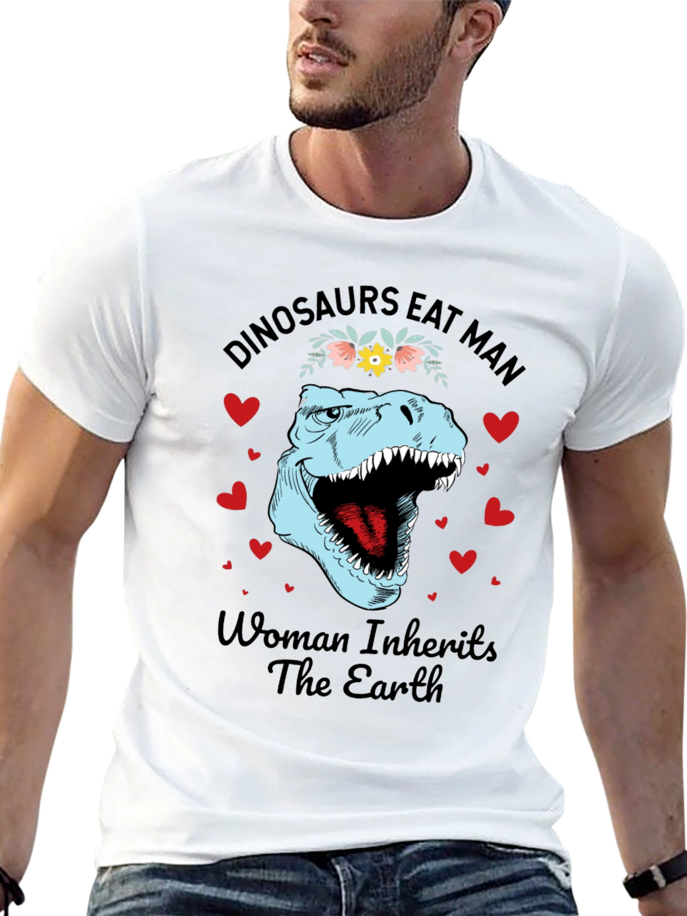 Dinosaurs Eat Man Womens T-Shirt