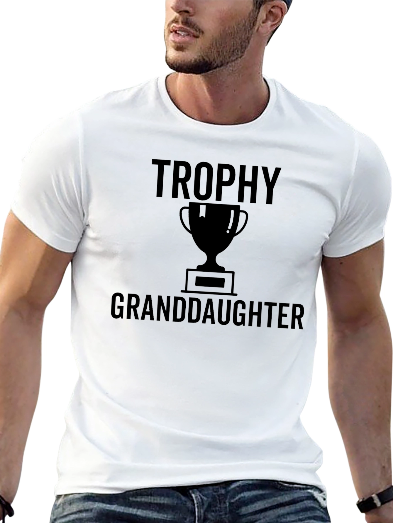 Trophy Granddaughter Novelty Graphic T-Shirt