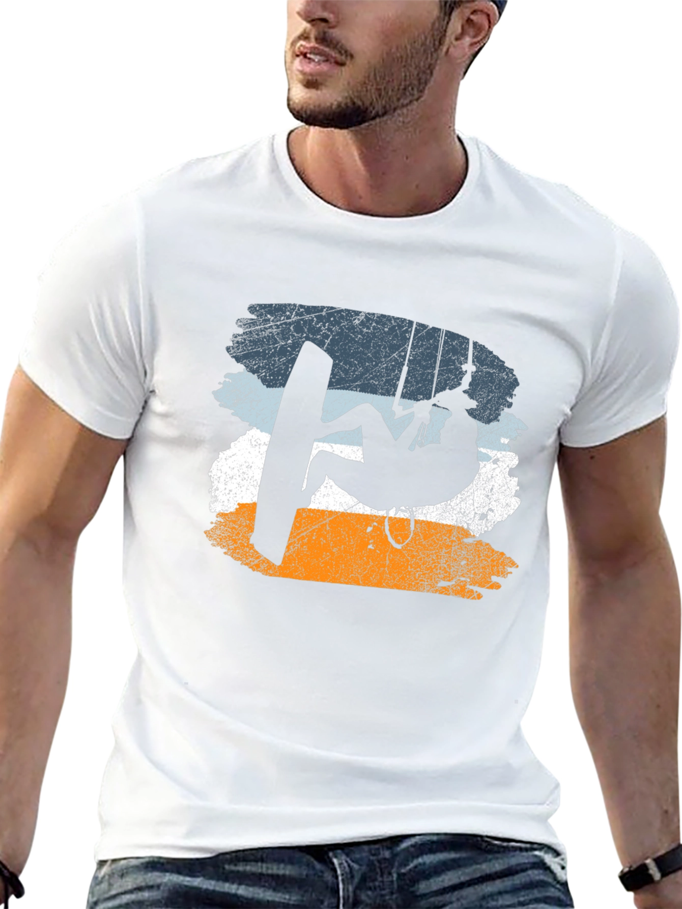 Kitesurfing Silhouette Graphic Tee - Black