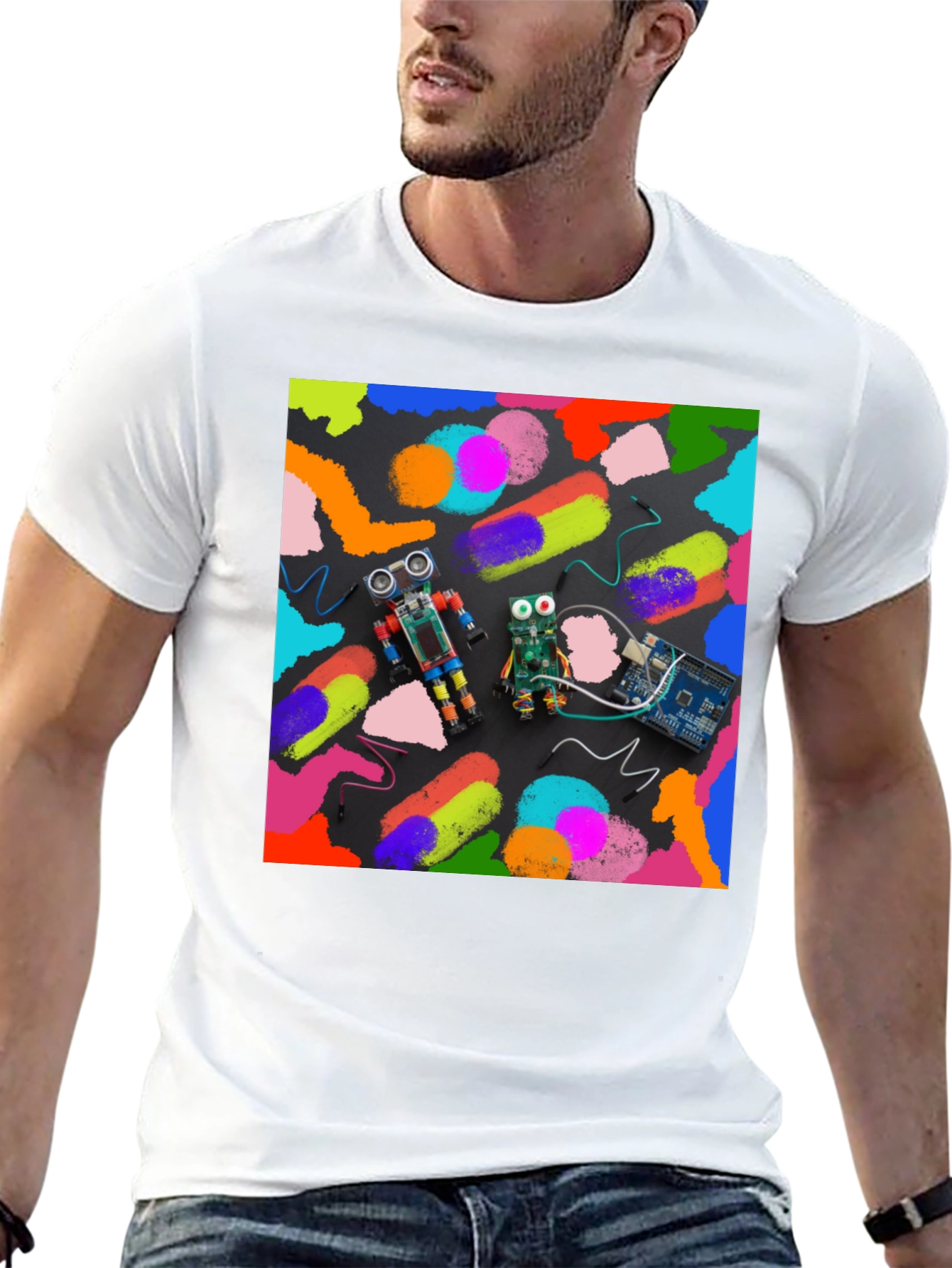 Robotics & Art T-Shirt: Funky Robot Circuit Design