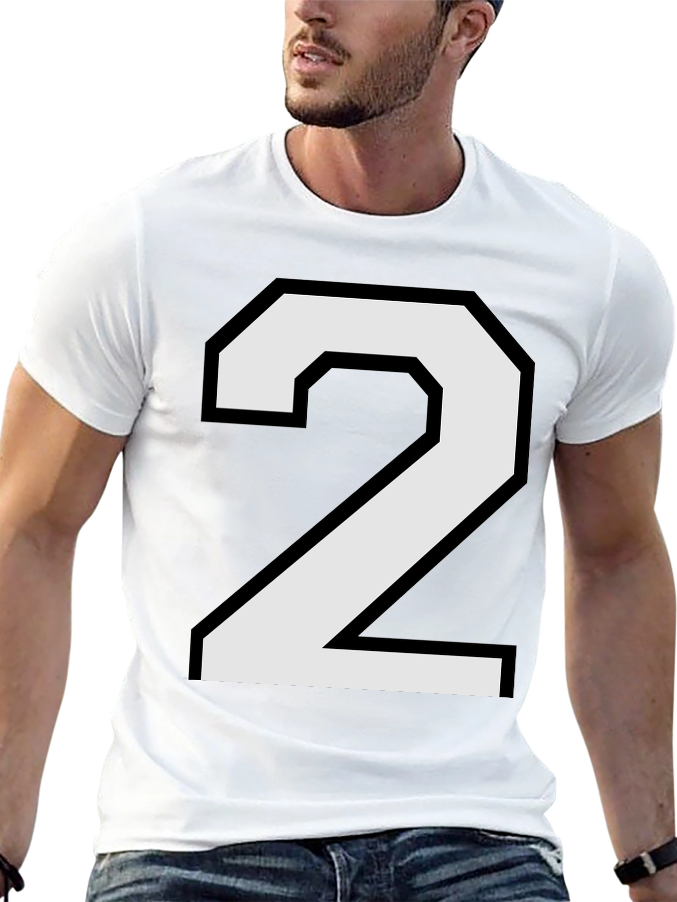 Number 2 Graphic T-Shirt - Black