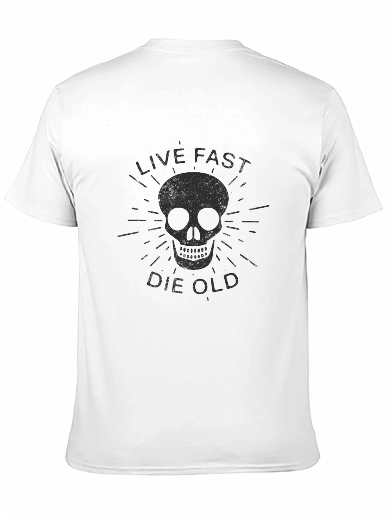 Live Fast Die Old Skull Graphic Tee