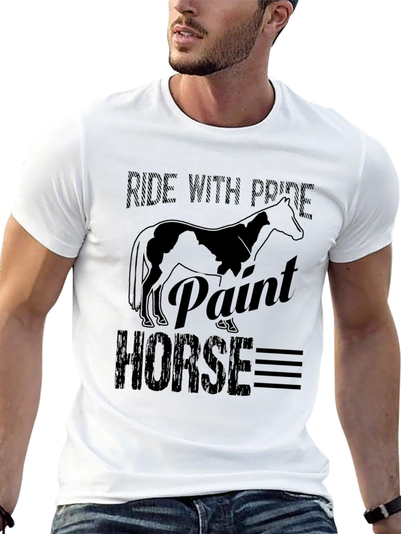 Ride With Pride Paint Horse Graphic Tee