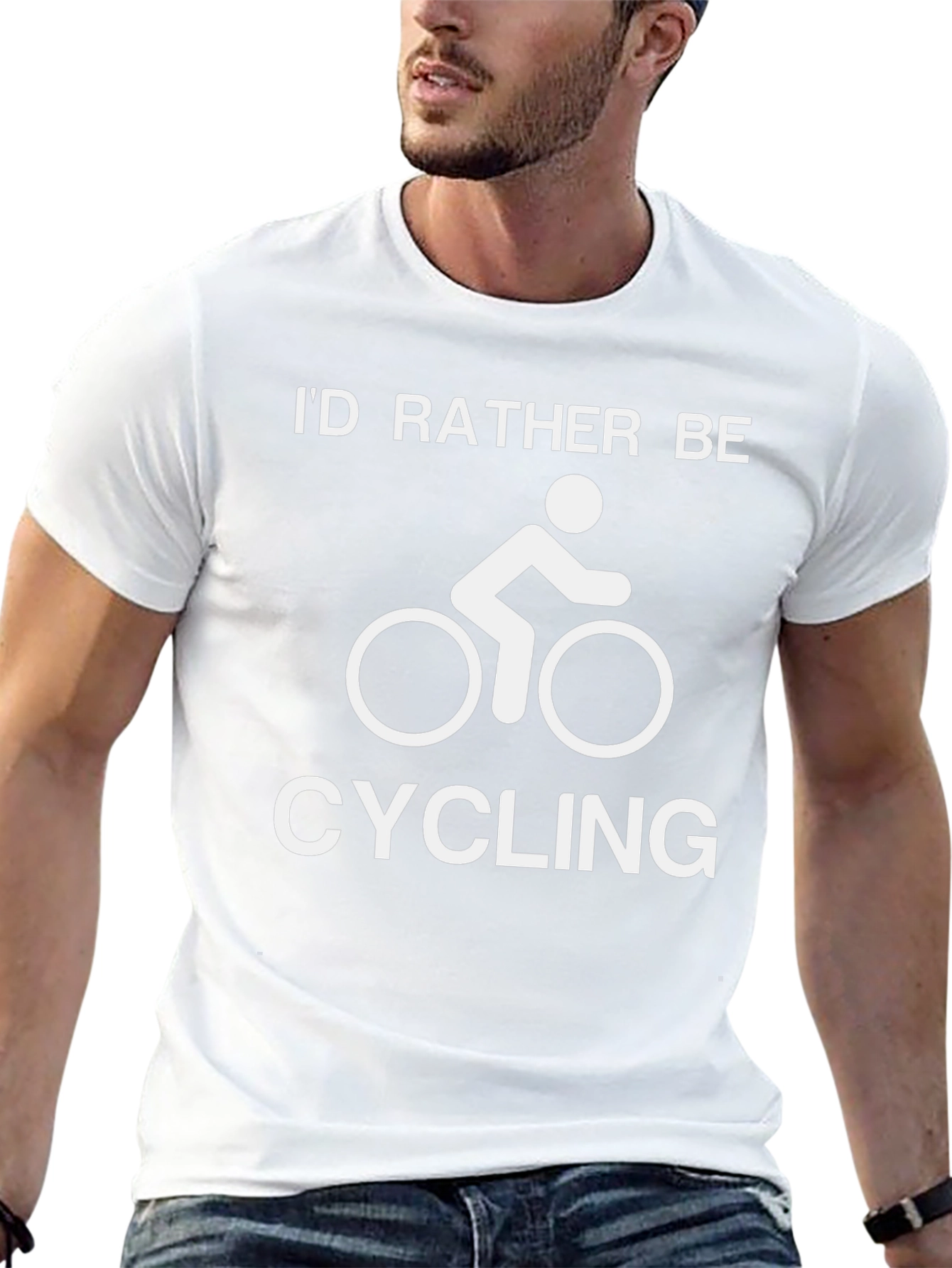 Id Rather Be Cycling T-Shirt - Black Graphic Tee