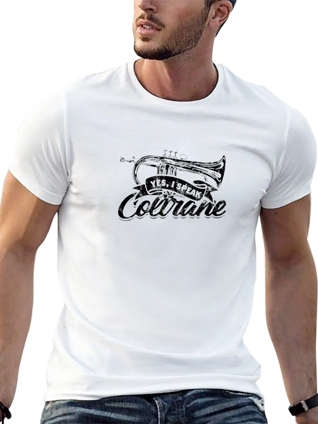 Yes I Speak Coltrane Black T-Shirt