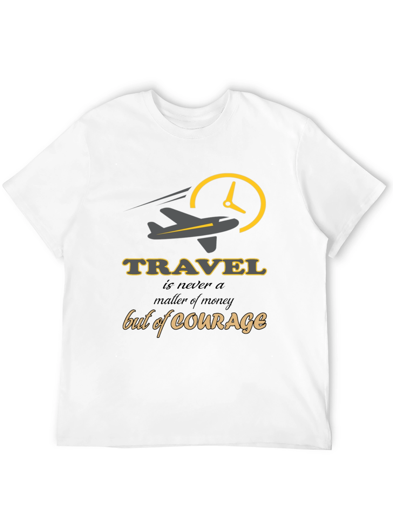 Travel Courage Graphic Tee - Black Unisex T-Shirt