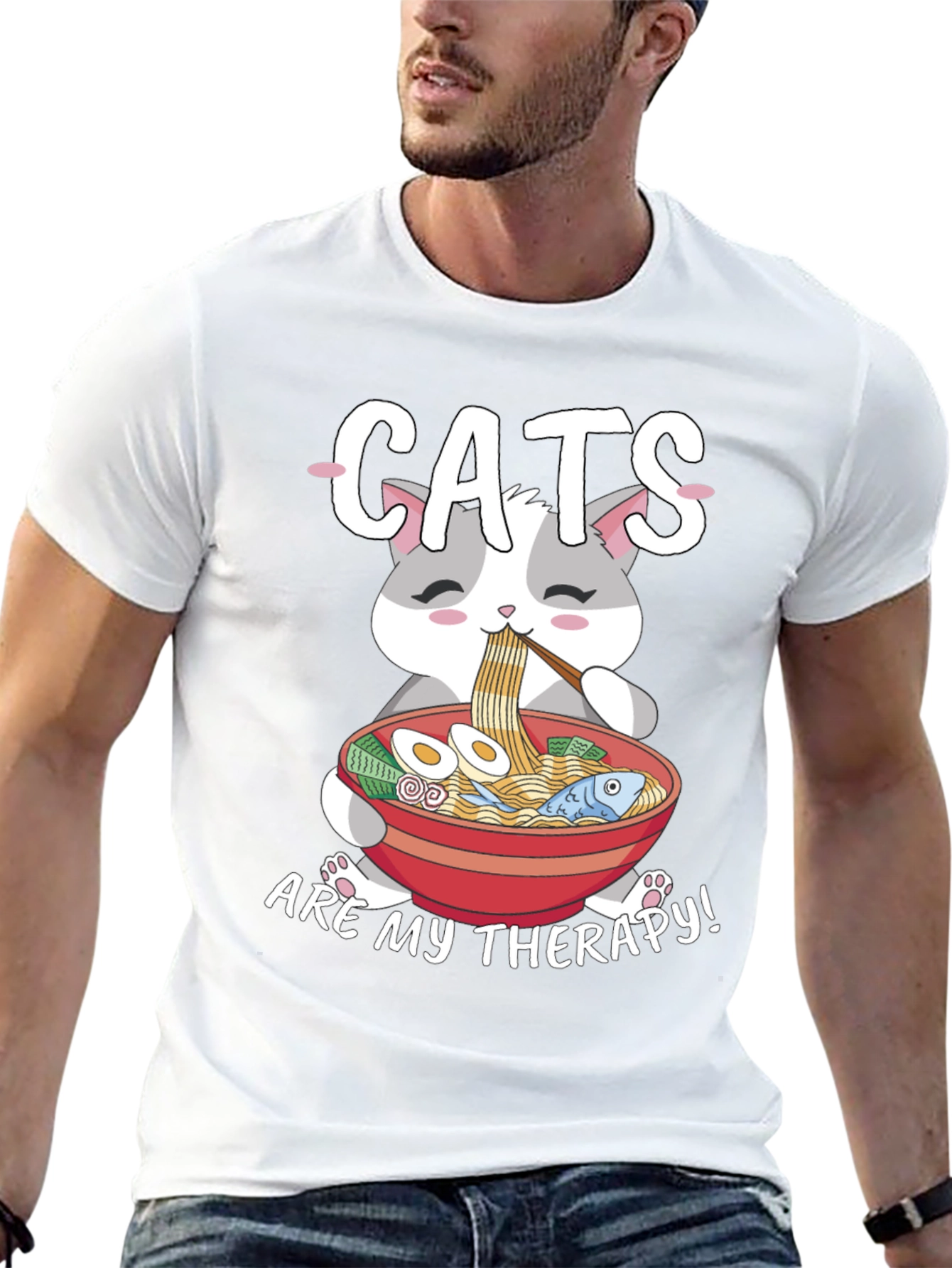 Cats Are My Therapy T-Shirt