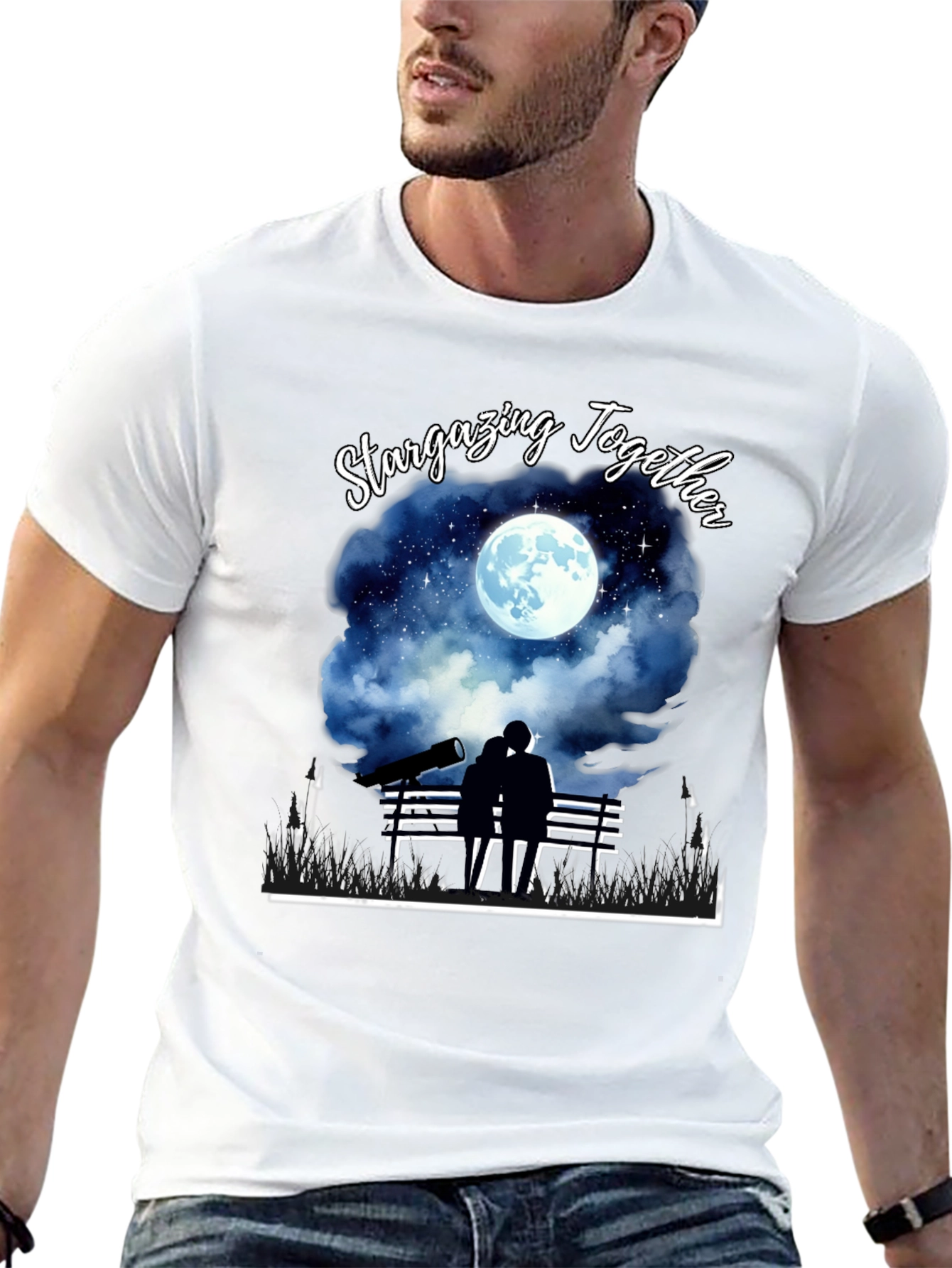 Stargazing Together Graphic T-Shirt