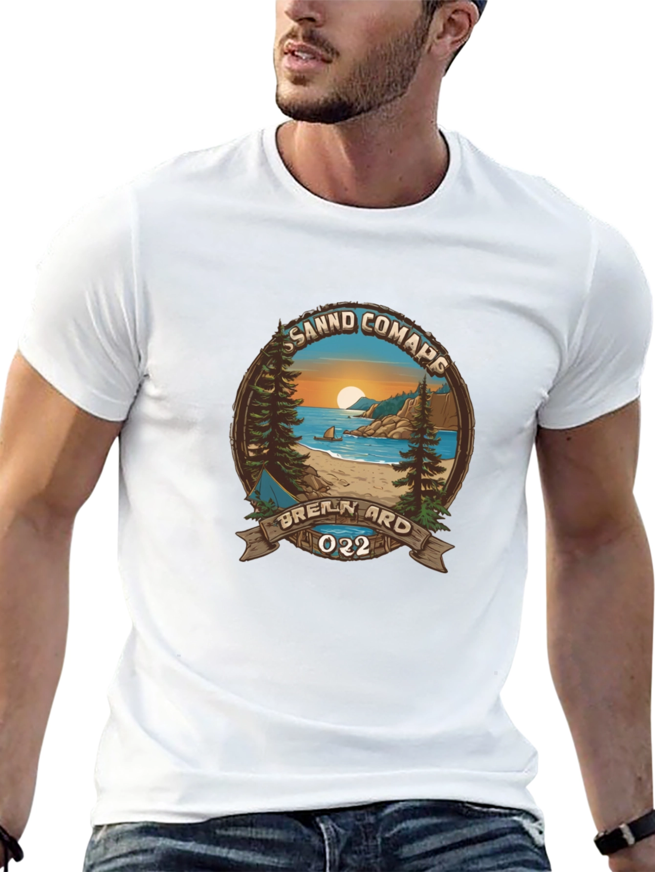 Scenic Sandd Comaps Graphic Tee