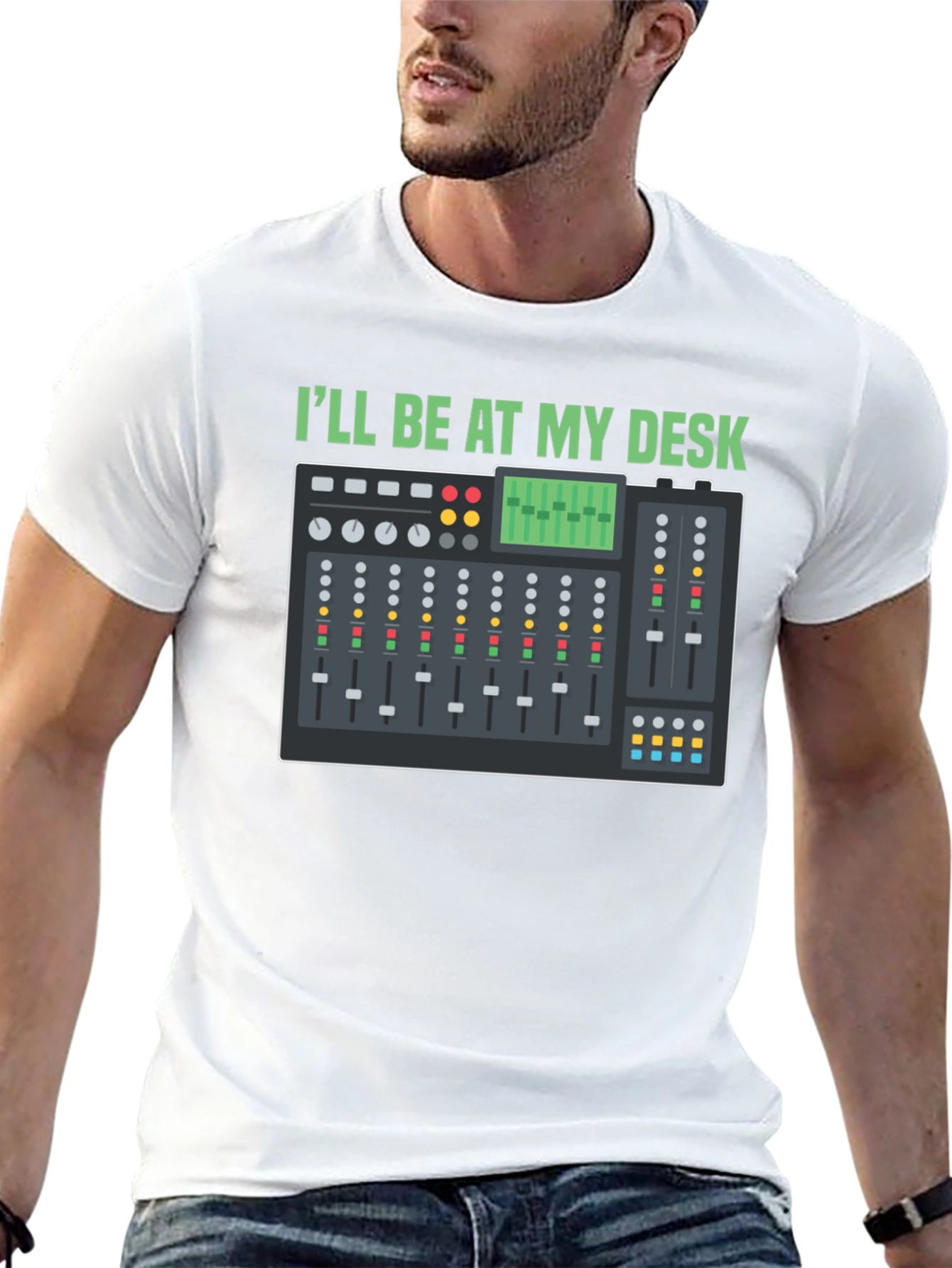 Ill Be At My Desk Mixer T-Shirt