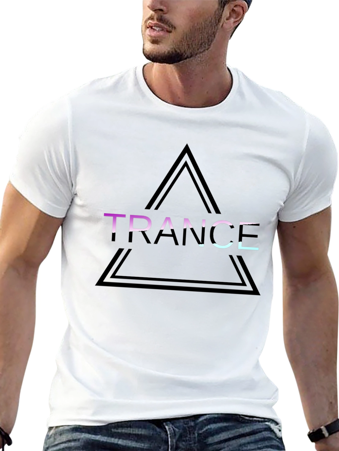 Trance Graphic Tee - Black Cotton Shirt