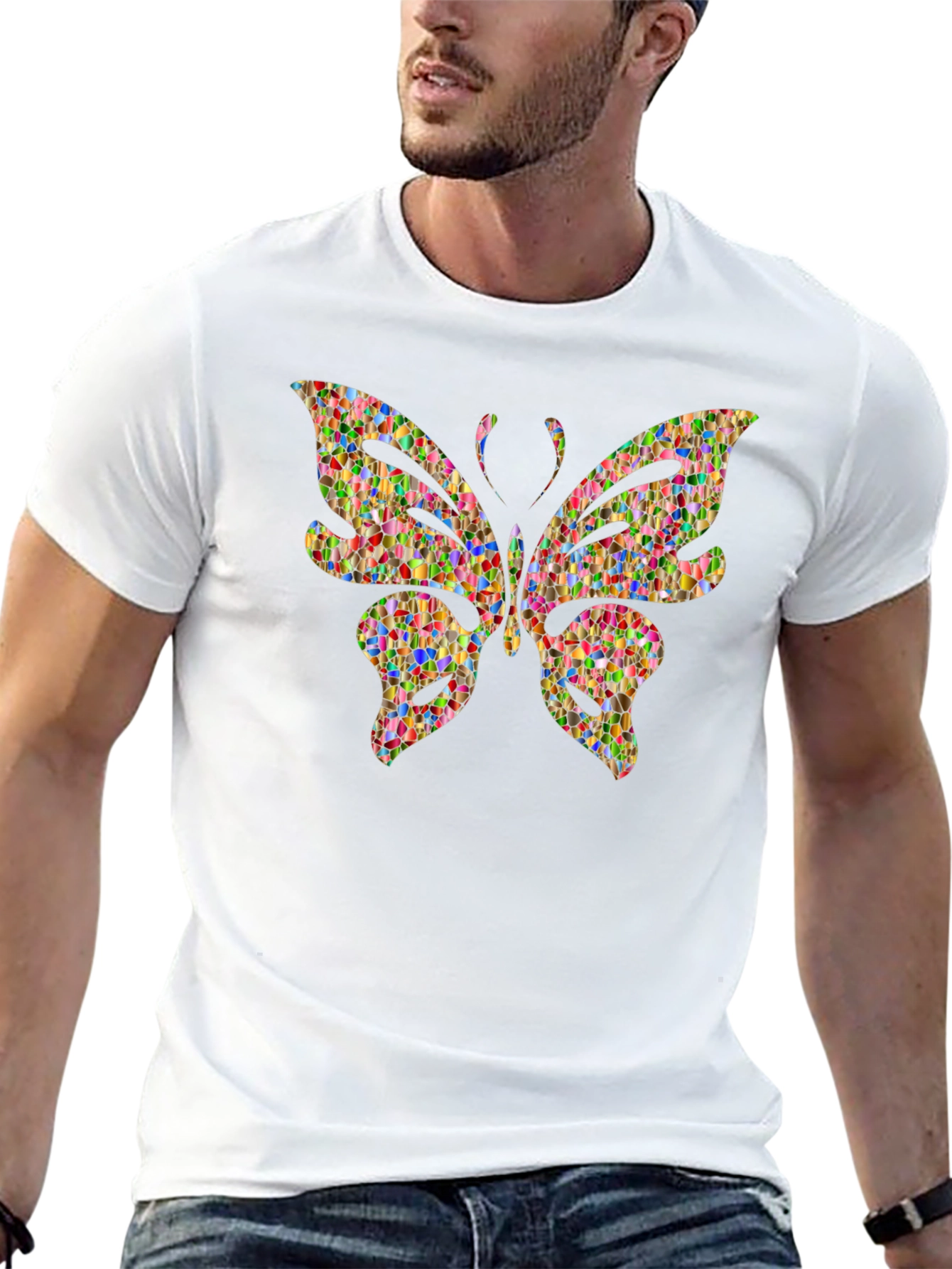 Butterfly Mosaic Graphic T-Shirt