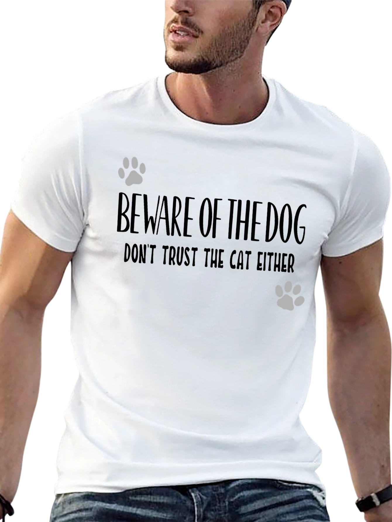 Beware of Dog Funny Graphic Tee