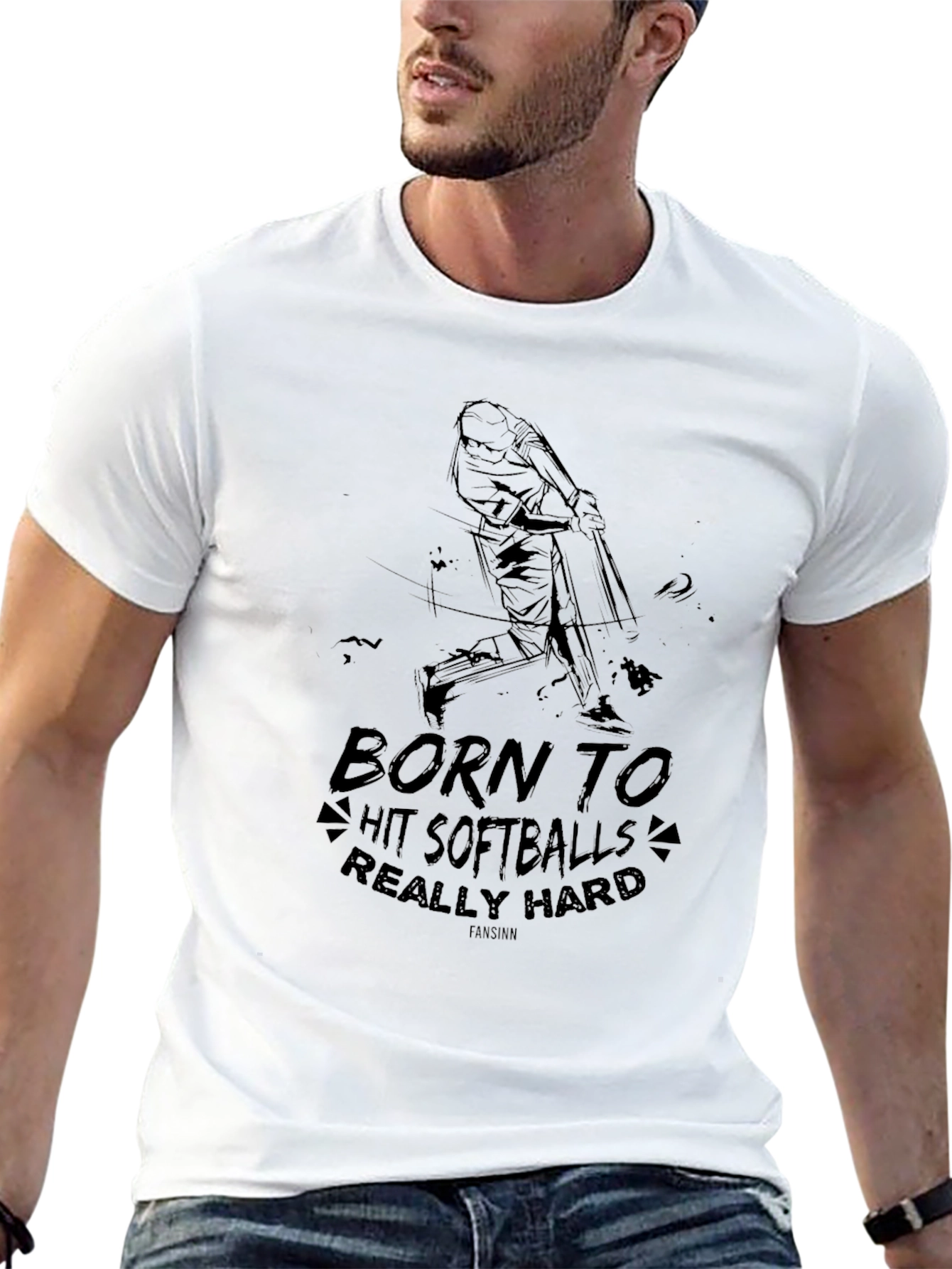 Born To Hit Softballs T-Shirt