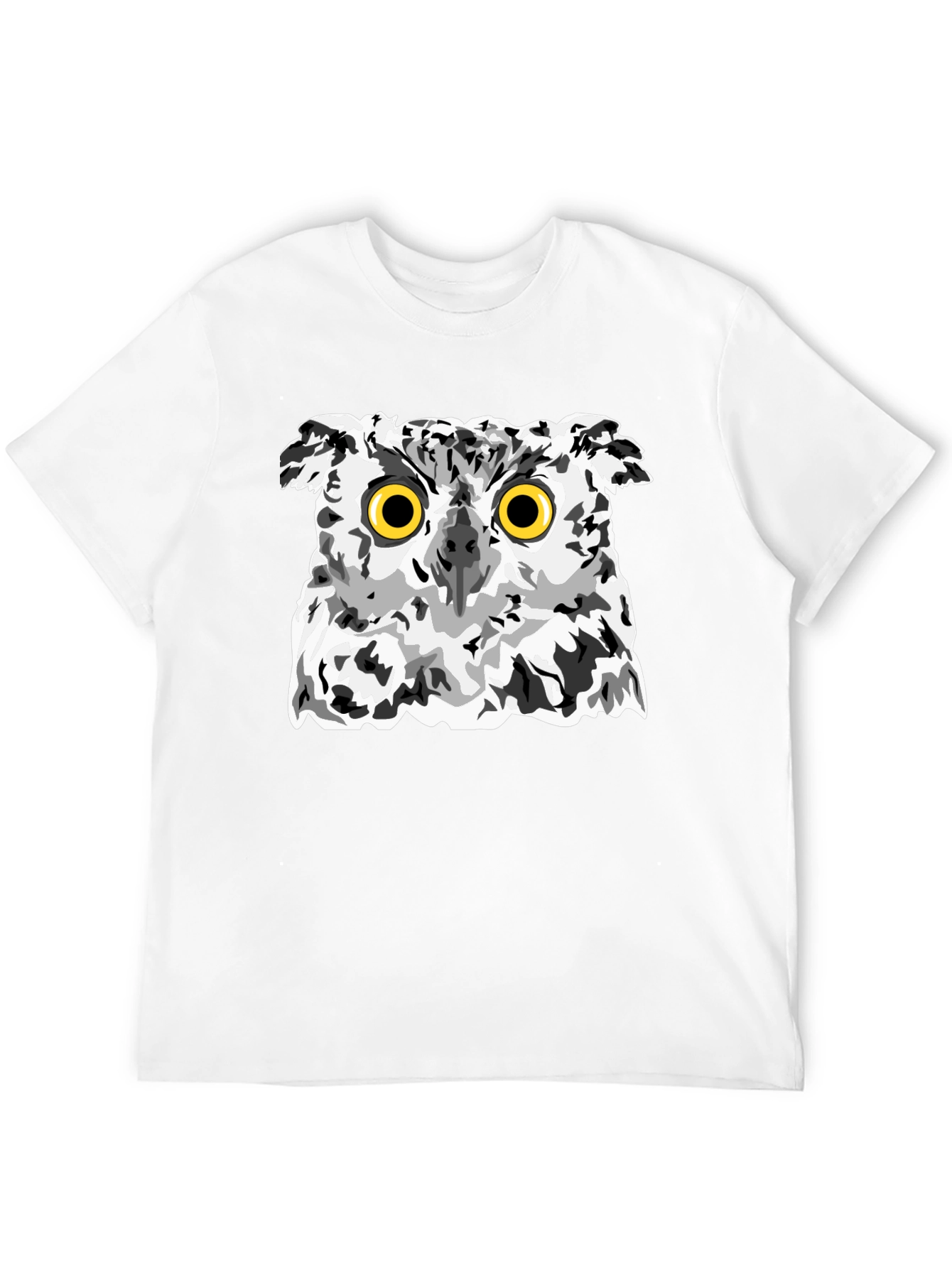 Owl Graphic Print Black T-Shirt