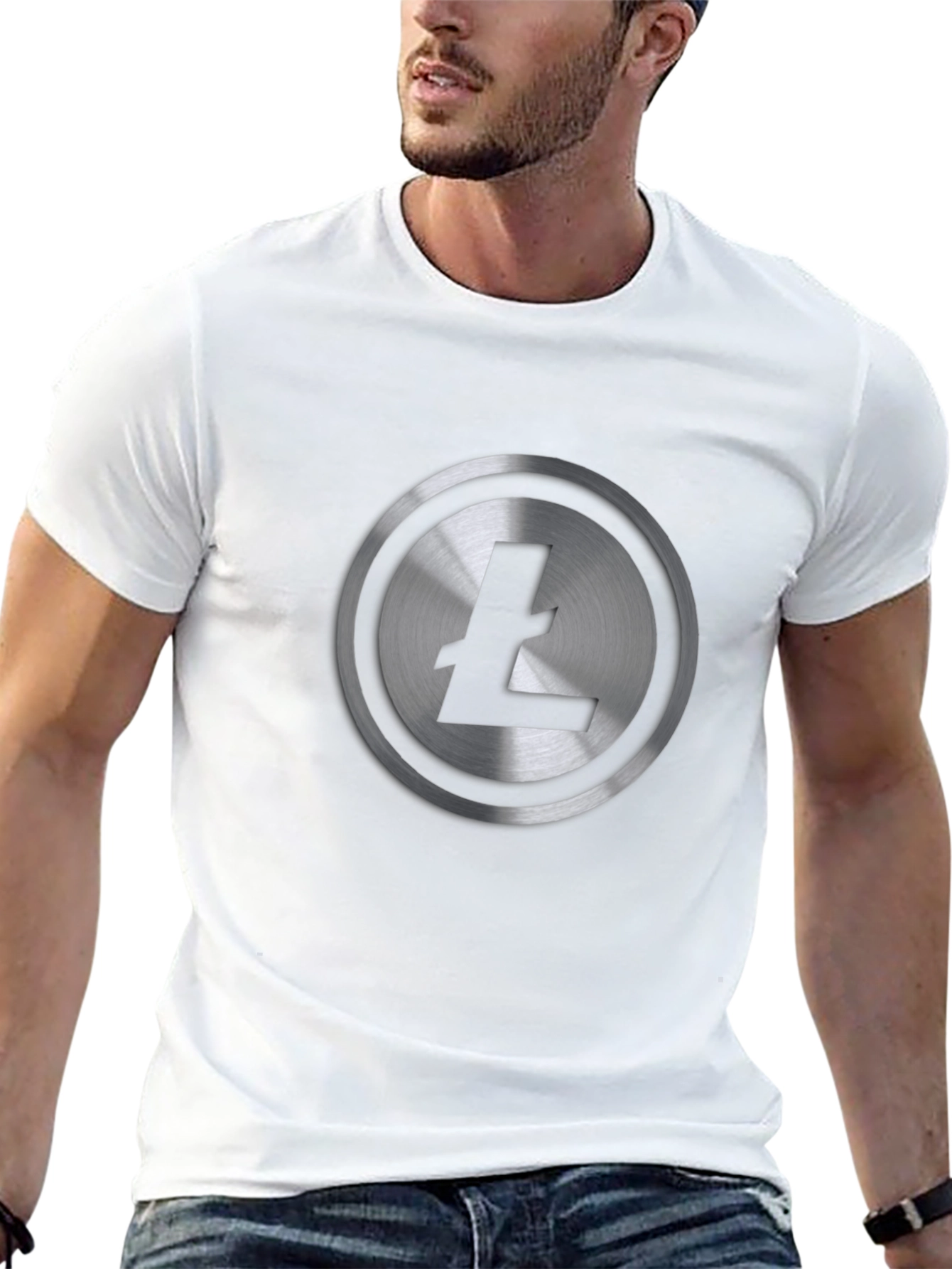 Litecoin Logo Black T-Shirt