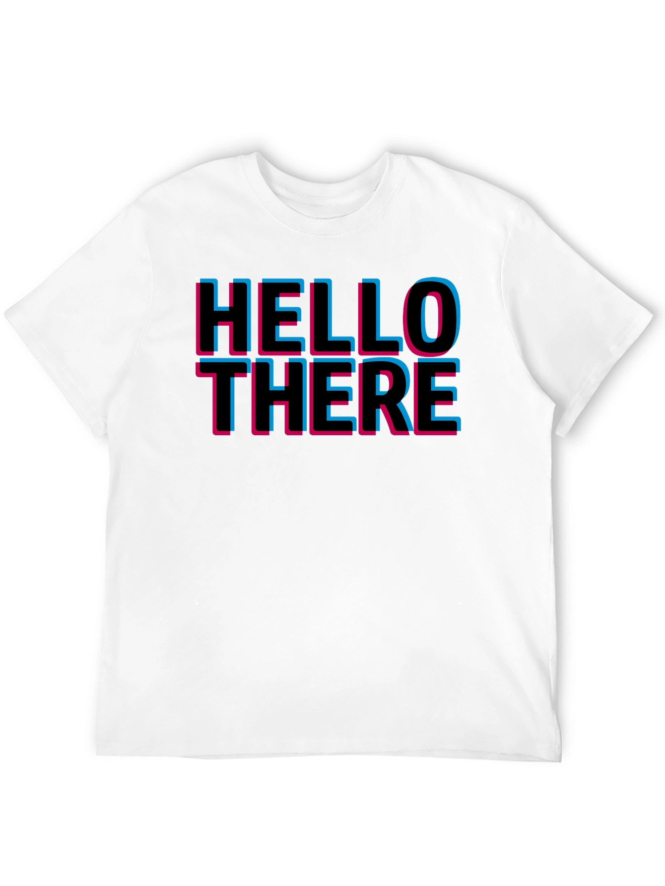 Hello There Graphic Print Black T-Shirt