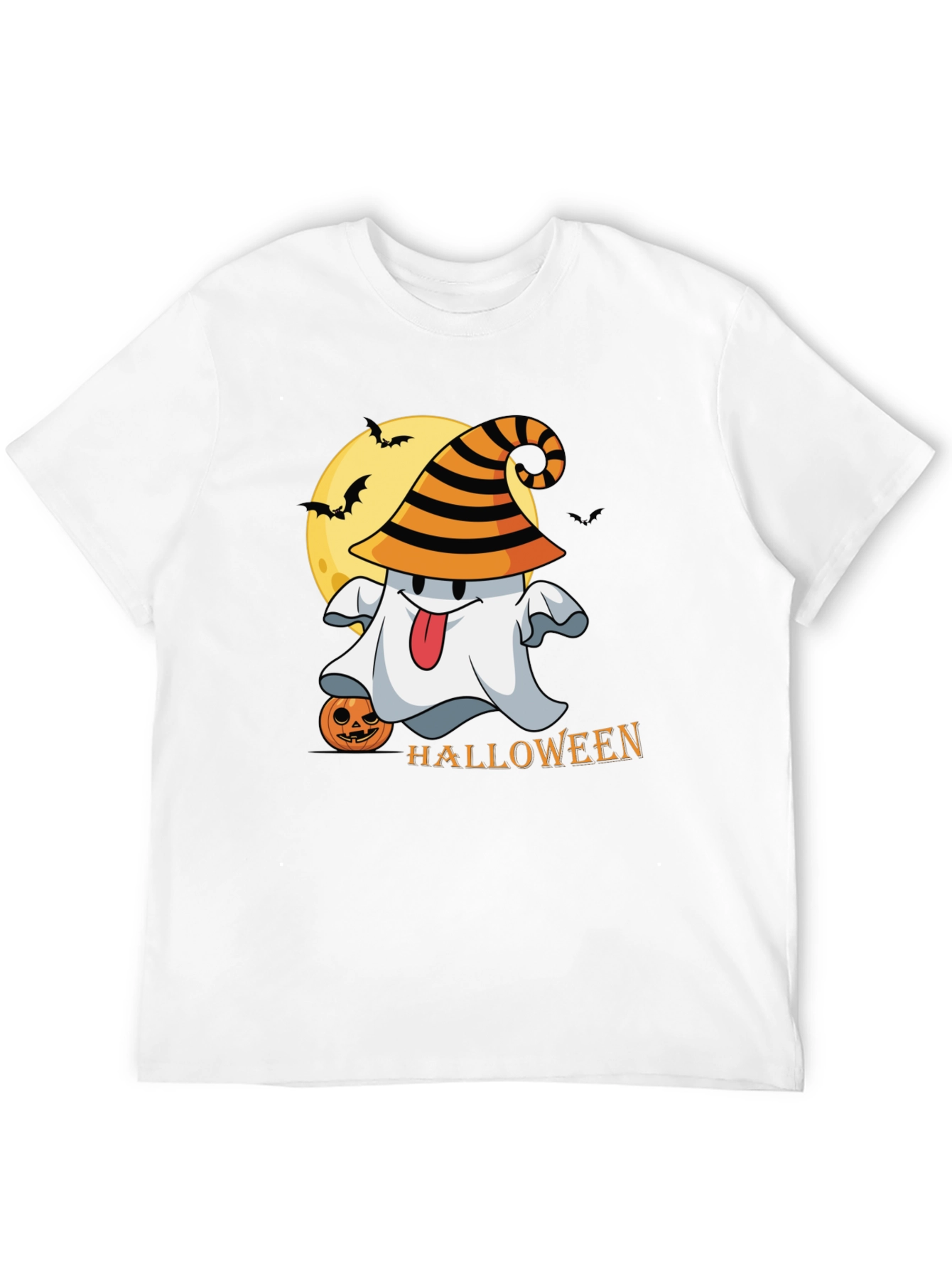 Halloween Ghost Graphic Tee - Spooky Season