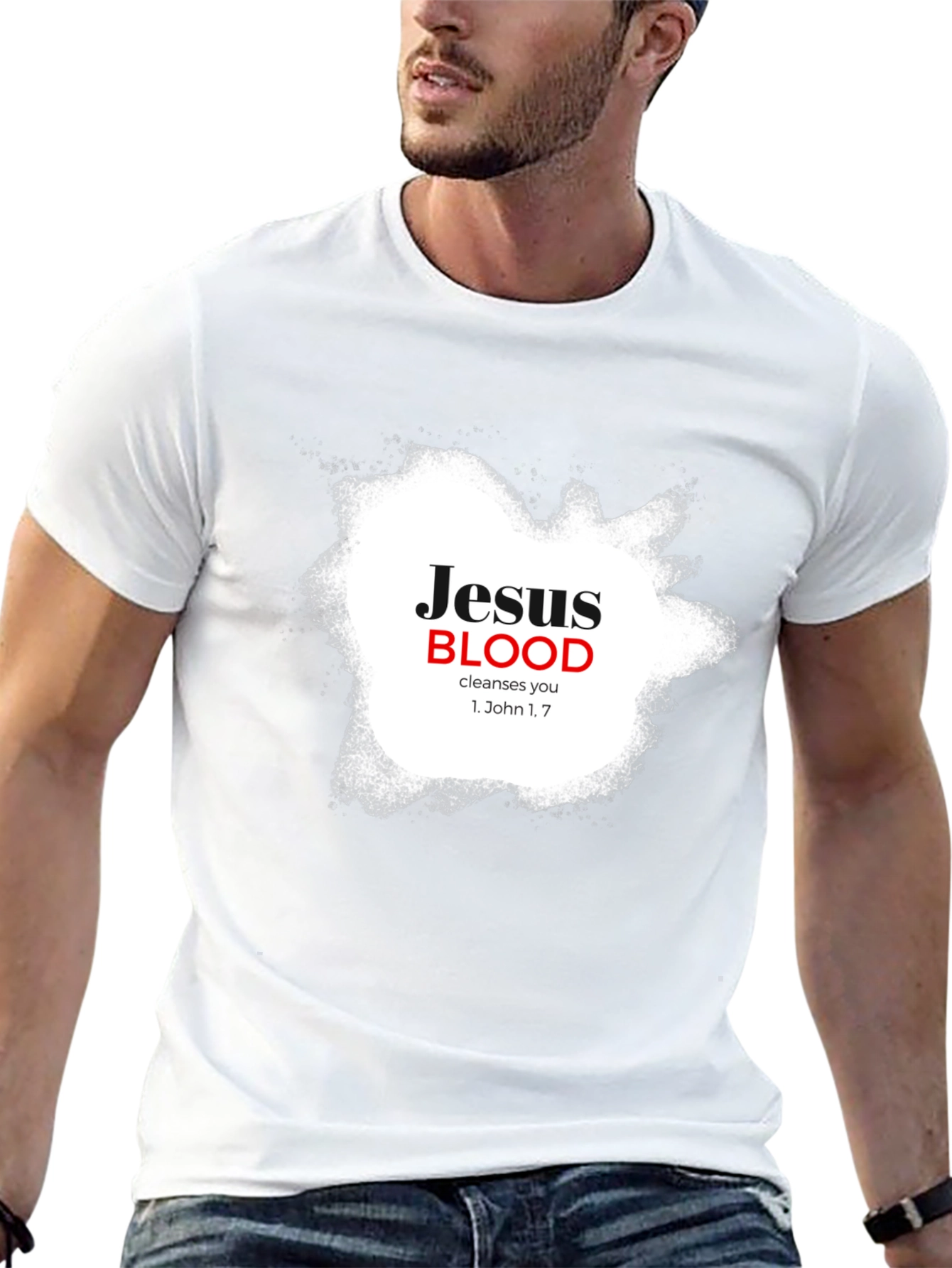 Jesus Blood Cleanses You Black T-Shirt