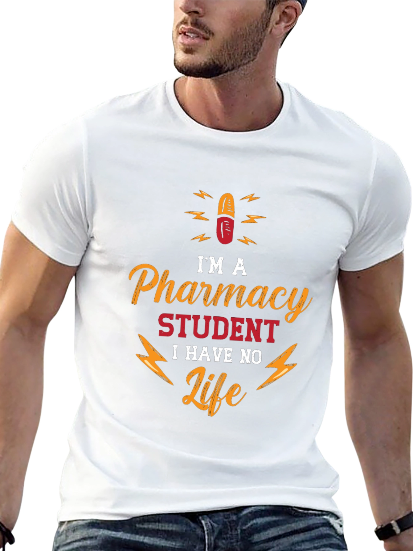 Pharmacy Student No Life T-Shirt - Funny College Apparel