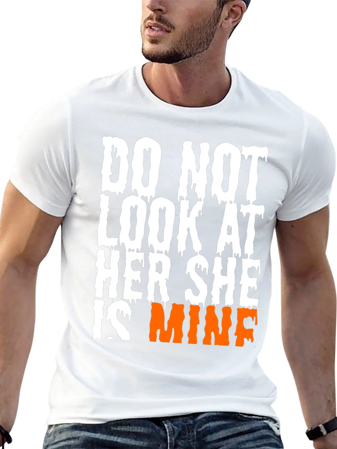Funny Shes Mine Graphic Tee - Black
