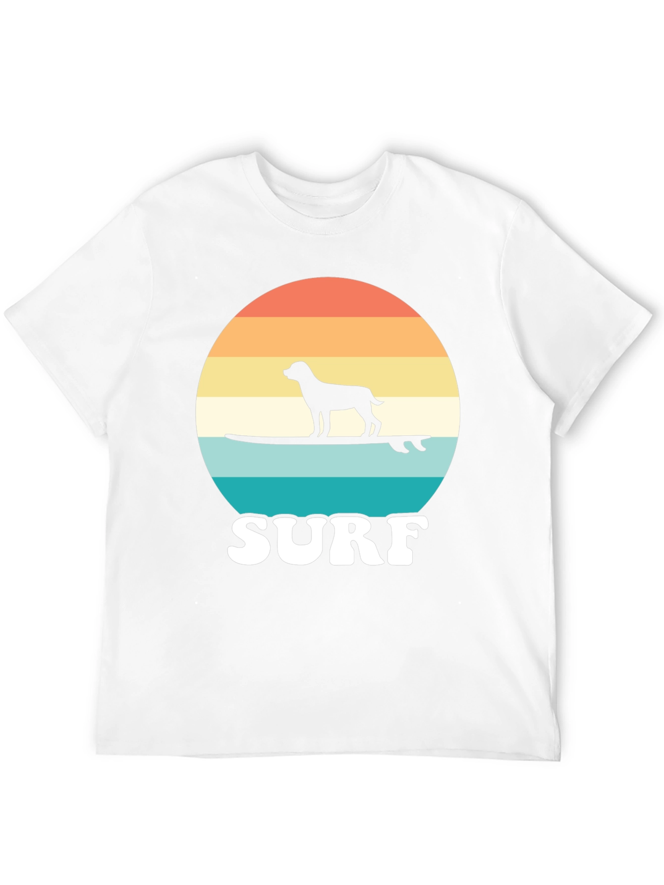 Dog Surfing Sunset Tee - Cool Dog Lover Gift