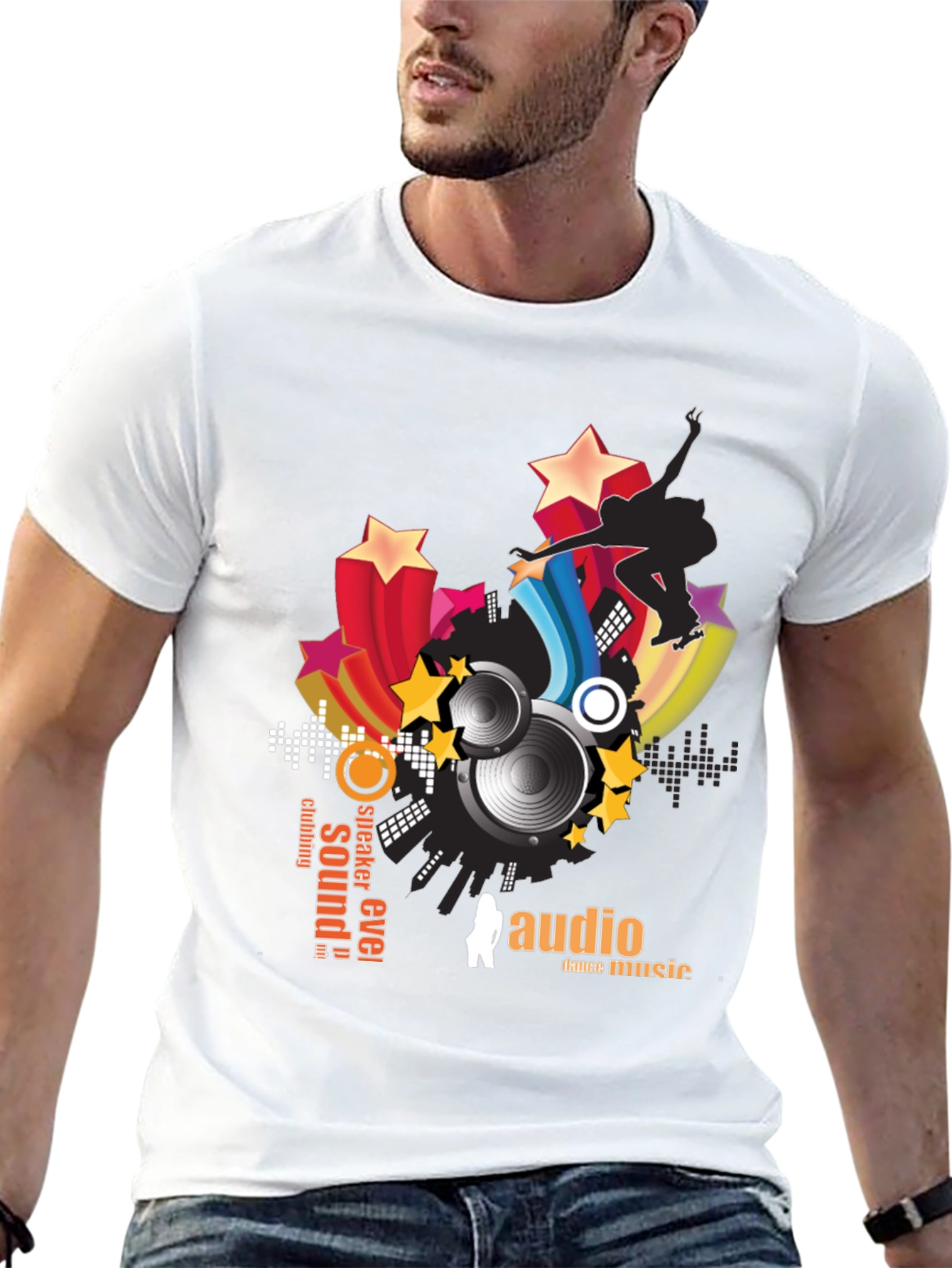 Black Audio Dance Music T-Shirt
