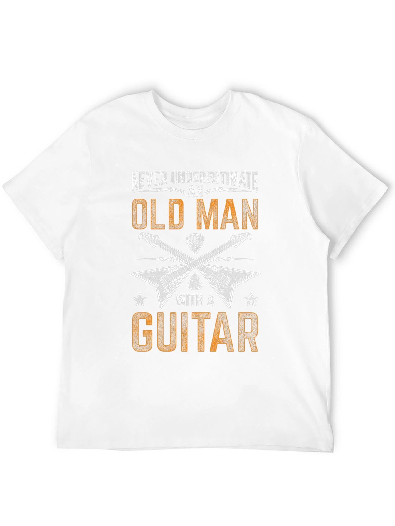 Never Underestimate Old Man Guitar T-Shirt