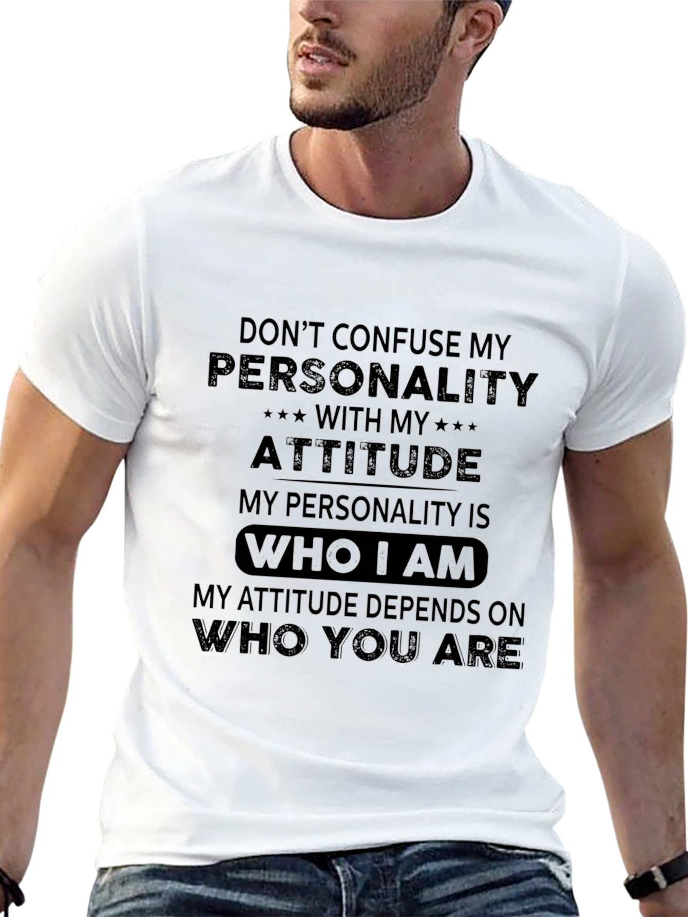 Personality Attitude Black T-Shirt