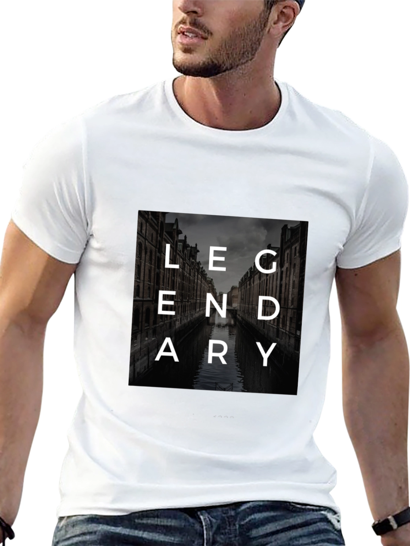 Legendary Graphic Print Black T-Shirt