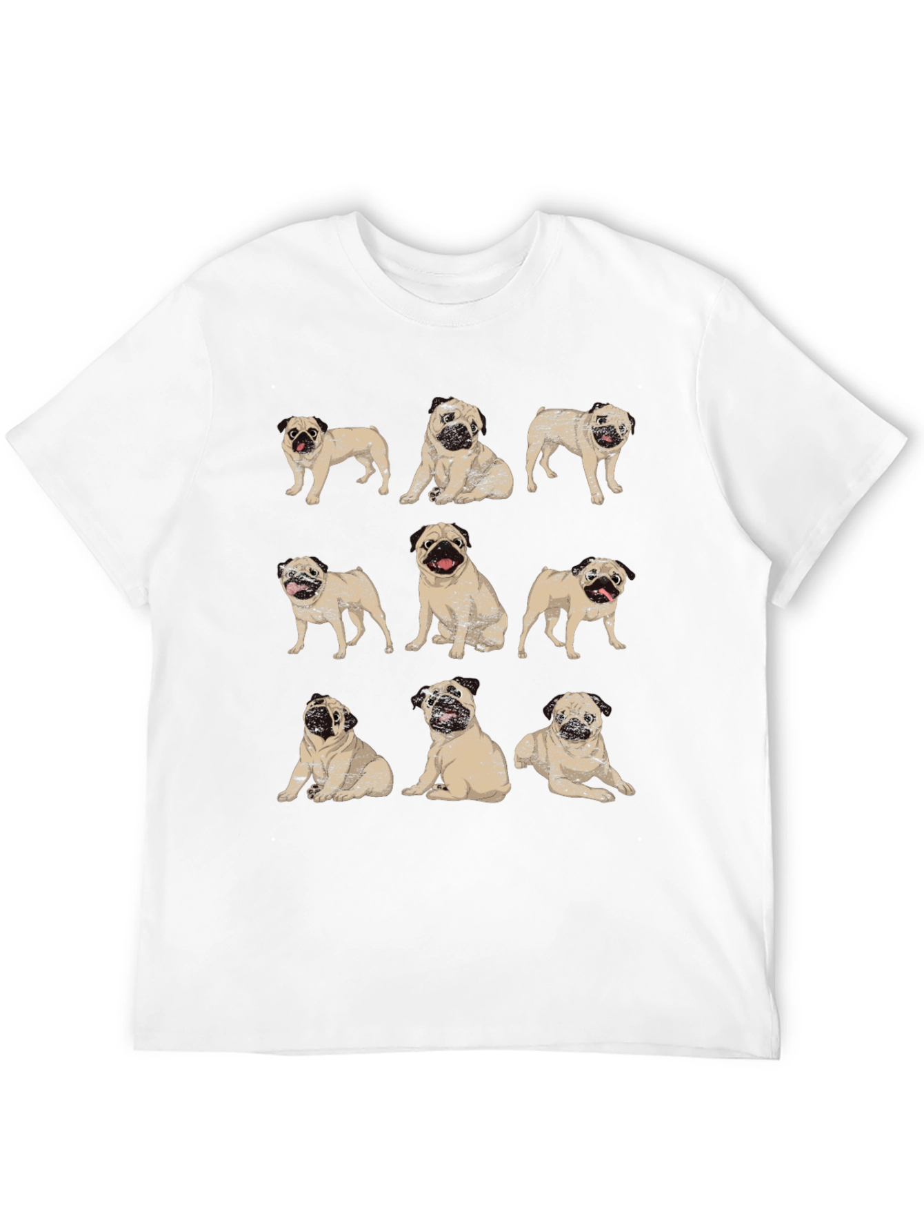 Pug Graphic Tee - Mens Black T-Shirt