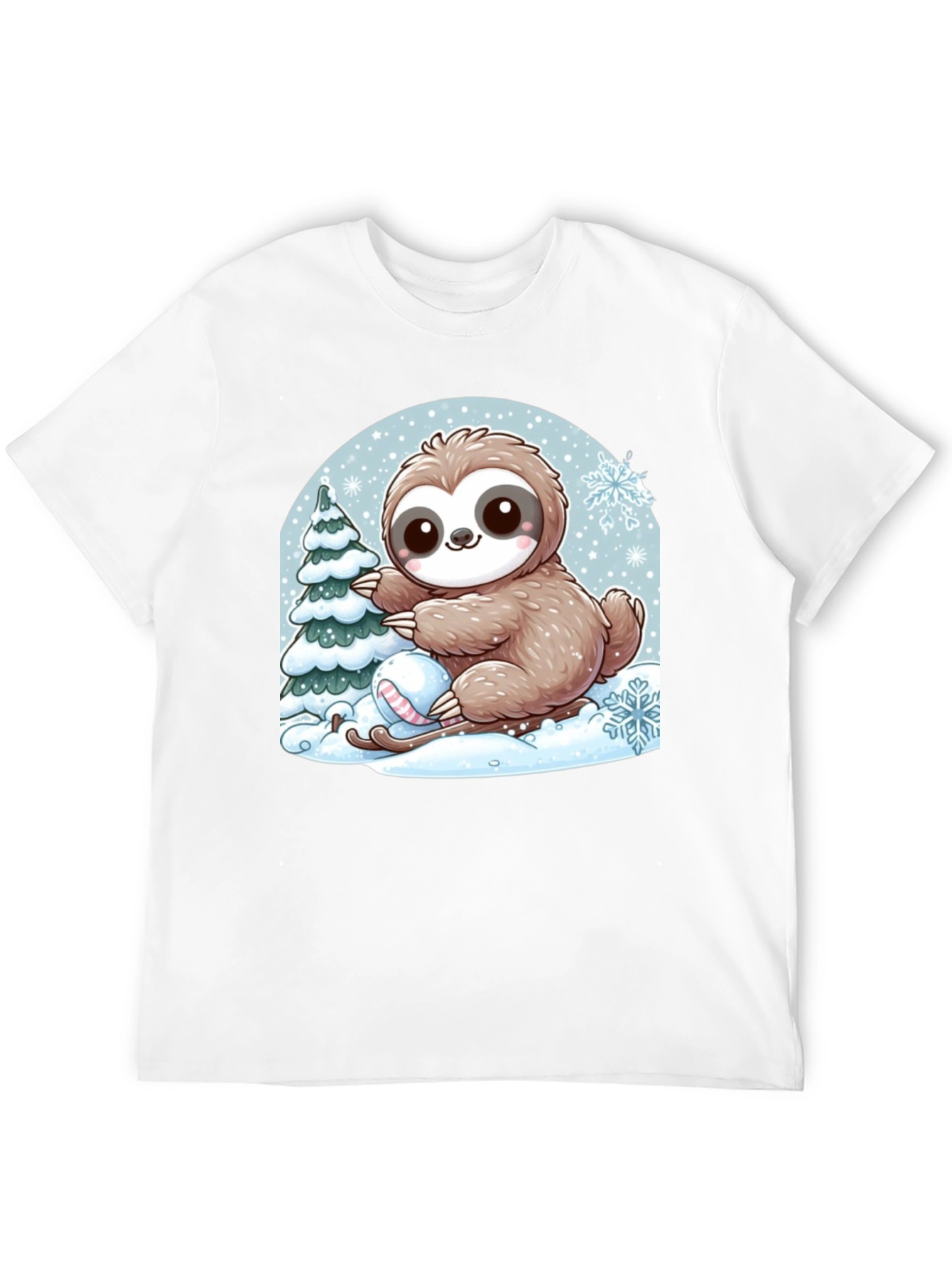 Cute Sloth Winter Holiday T-Shirt