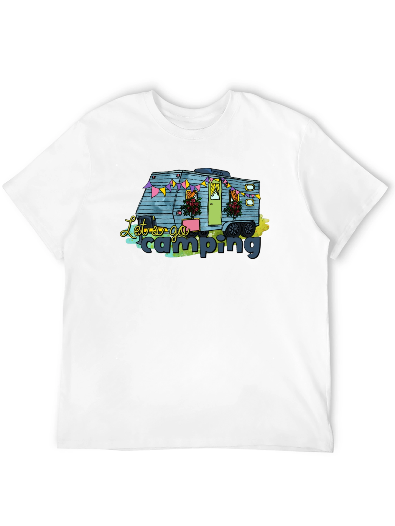 Lets Go Camping Camper Graphic T-Shirt