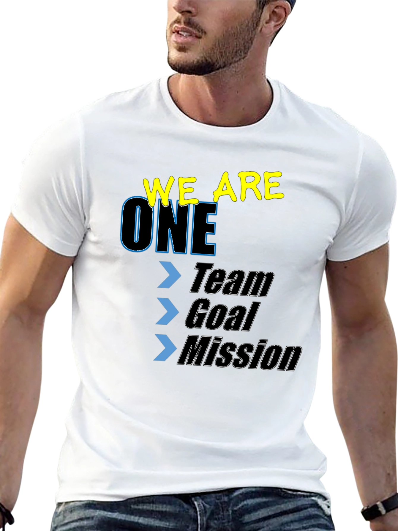 We Are One Team Goal Mission Graphic Tee