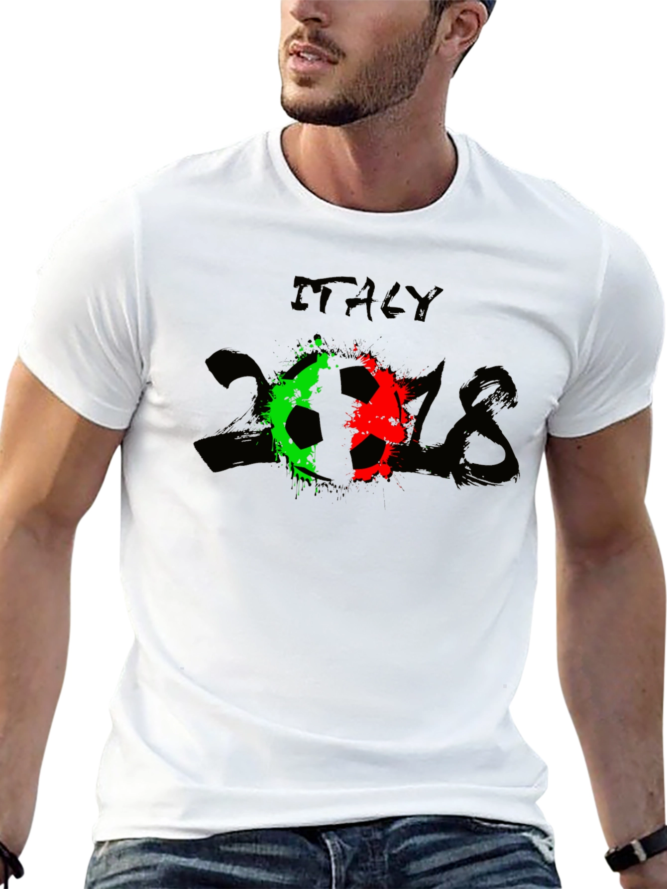 Italy Soccer 2018 Black T-Shirt