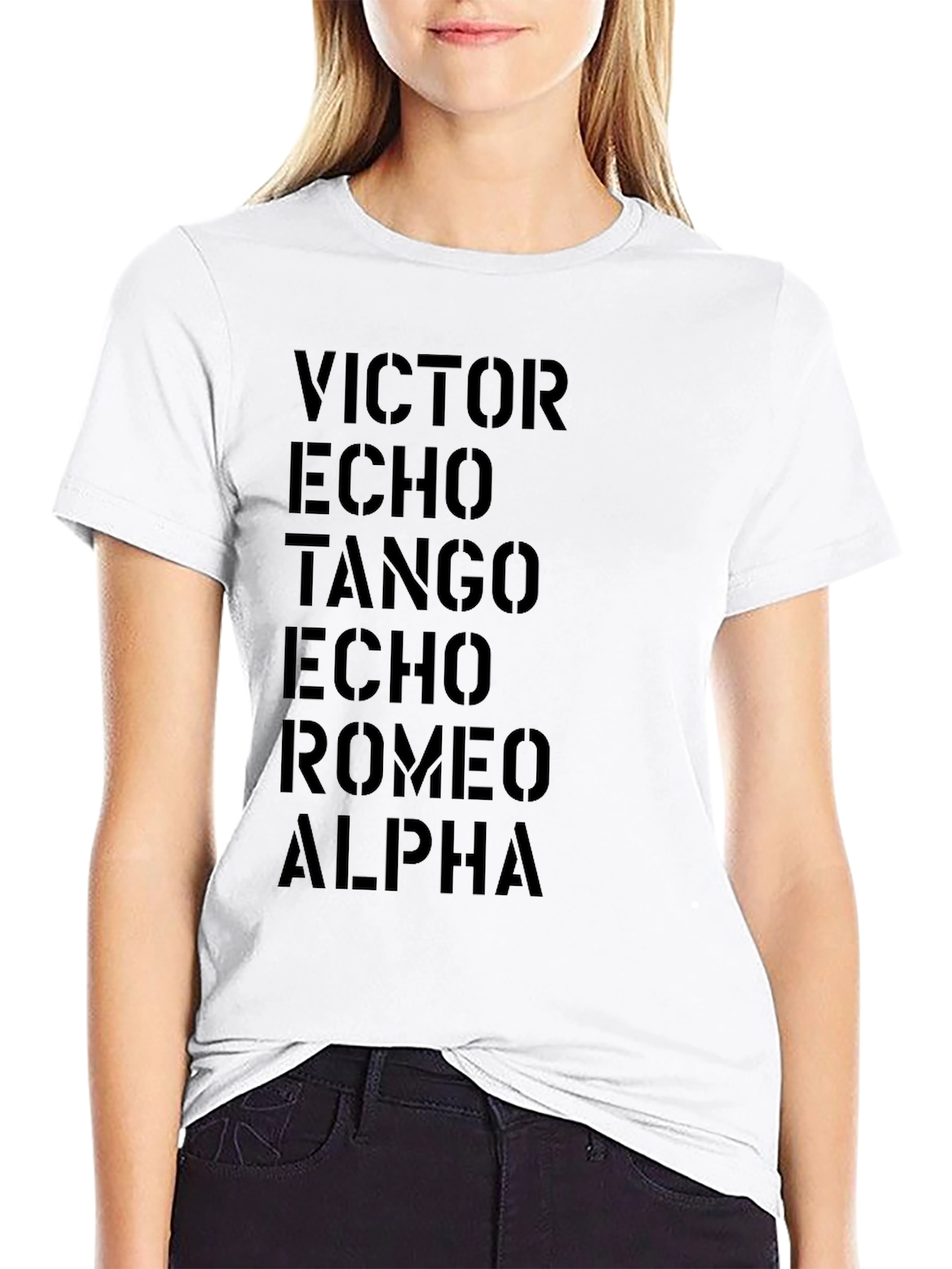Nautical Alphabet Stencil T-Shirt
