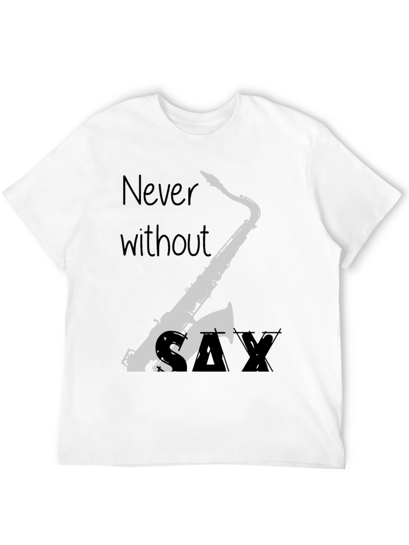Saxophone Graphic Tee - Never Without Sax