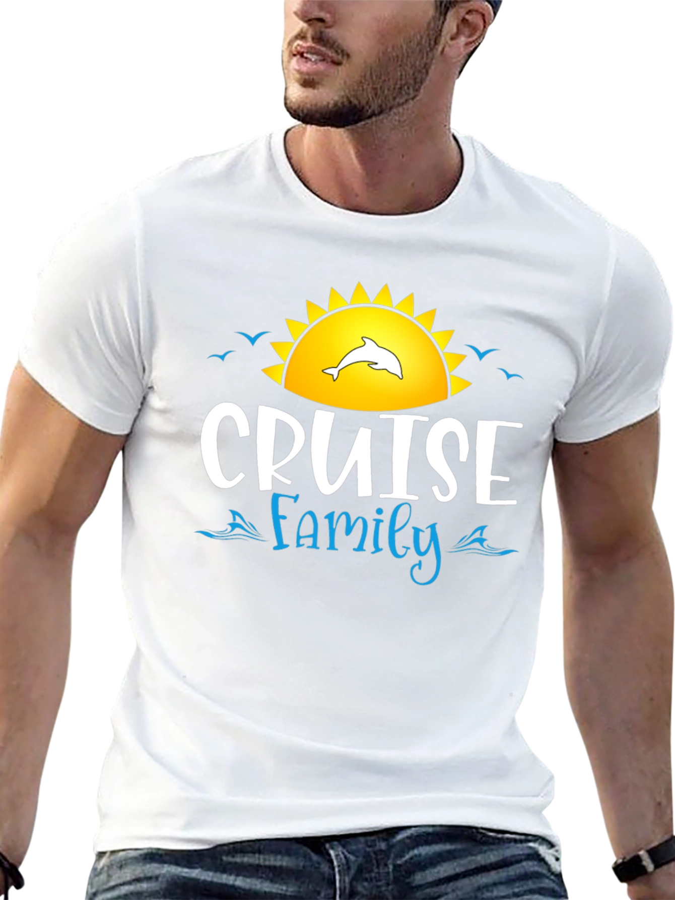 Cruise Family T-Shirt Dolphin Sun Graphic Tee