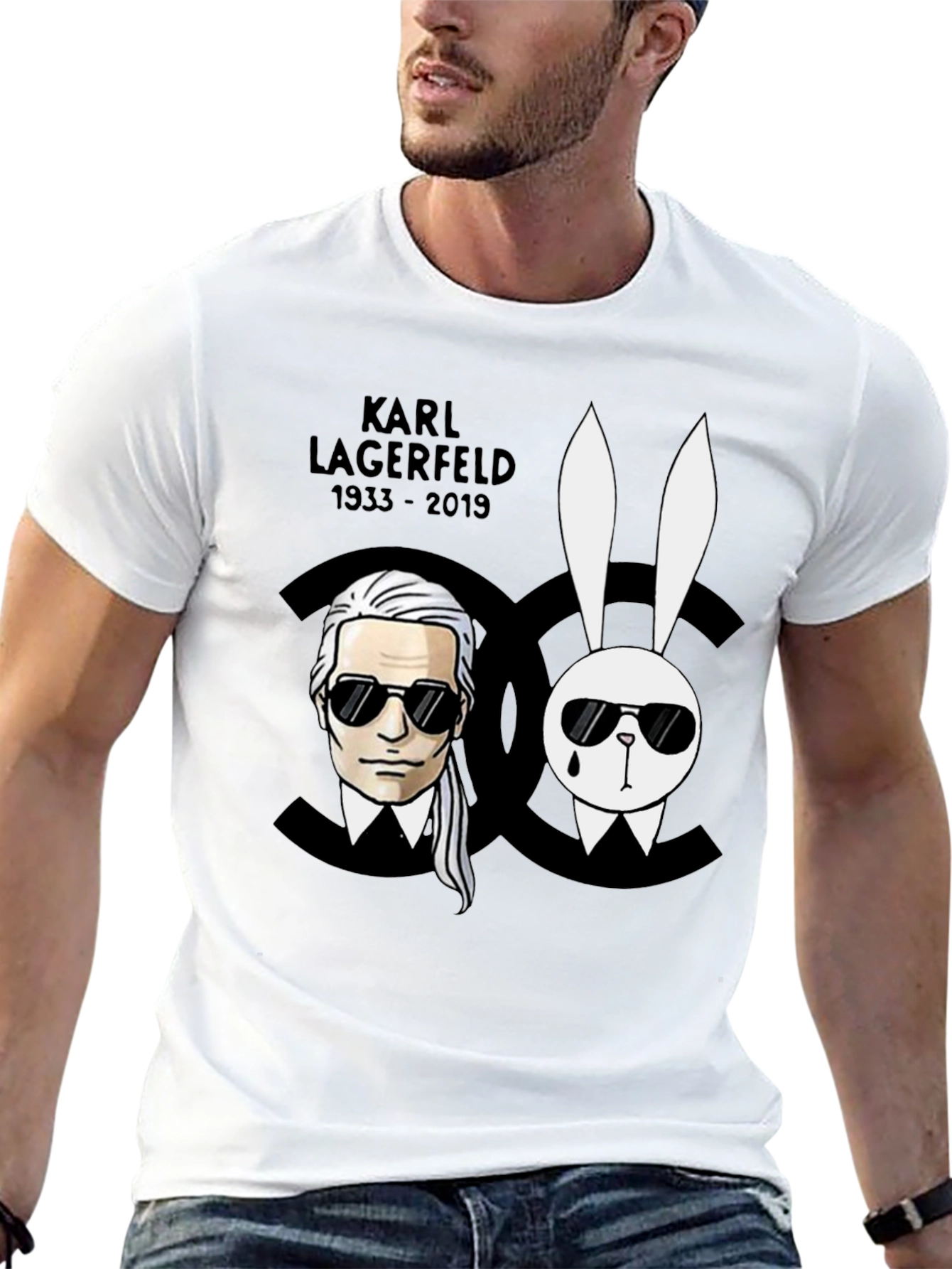 Karl Lagerfeld Tribute Black Graphic Tee