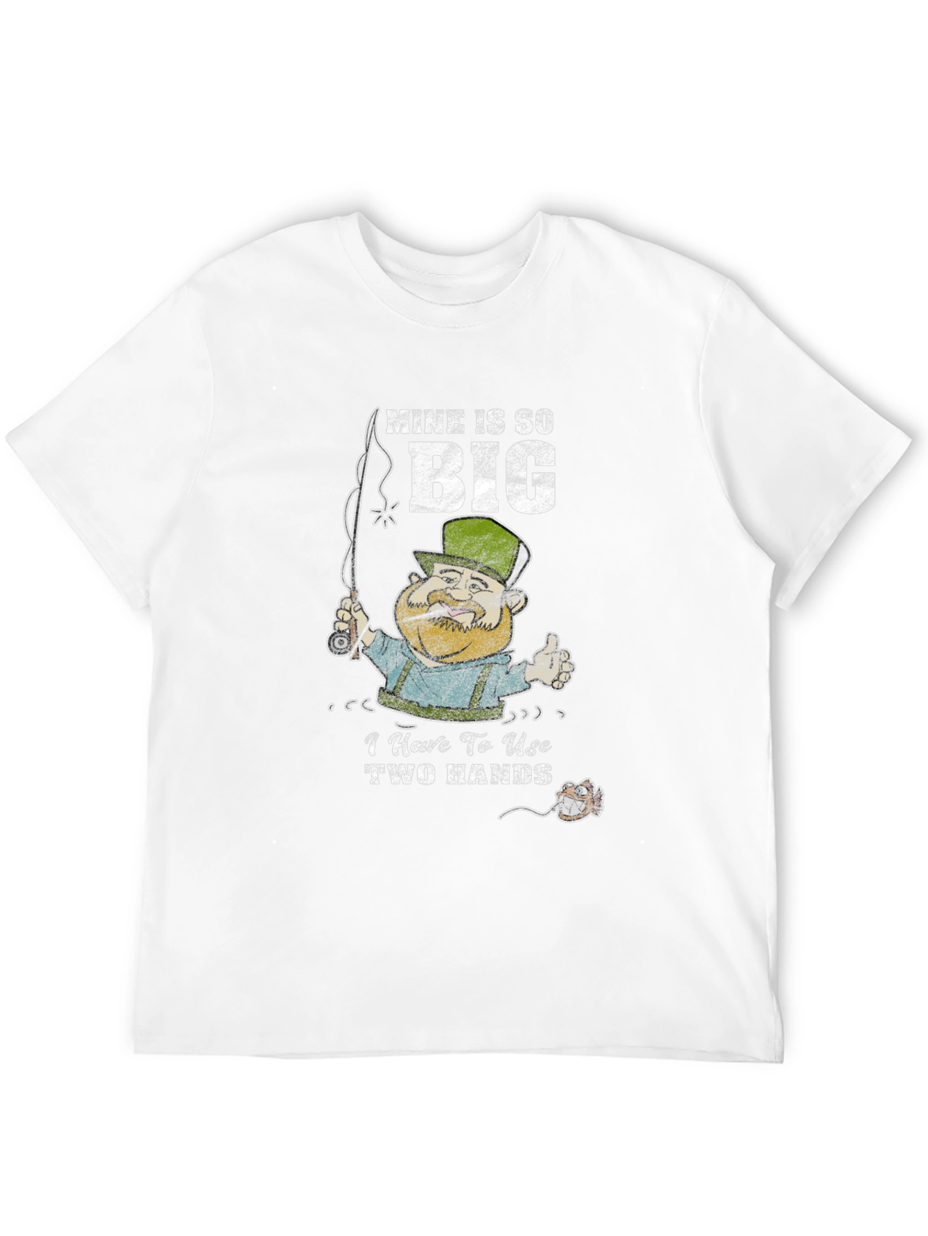 Mine Is So Big Fisherman Graphic T-Shirt