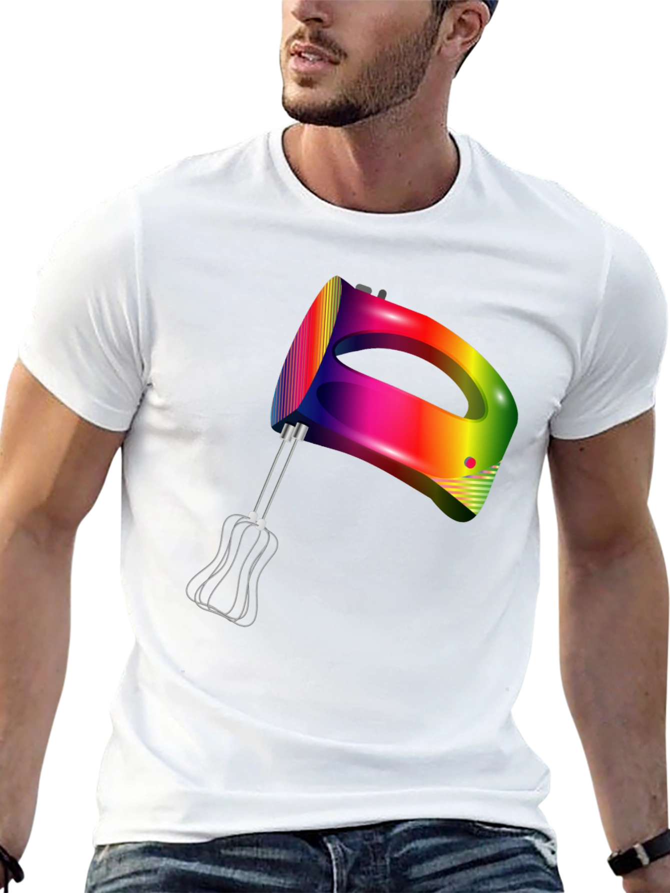 Rainbow Mixer Graphic T-Shirt - Unique Design