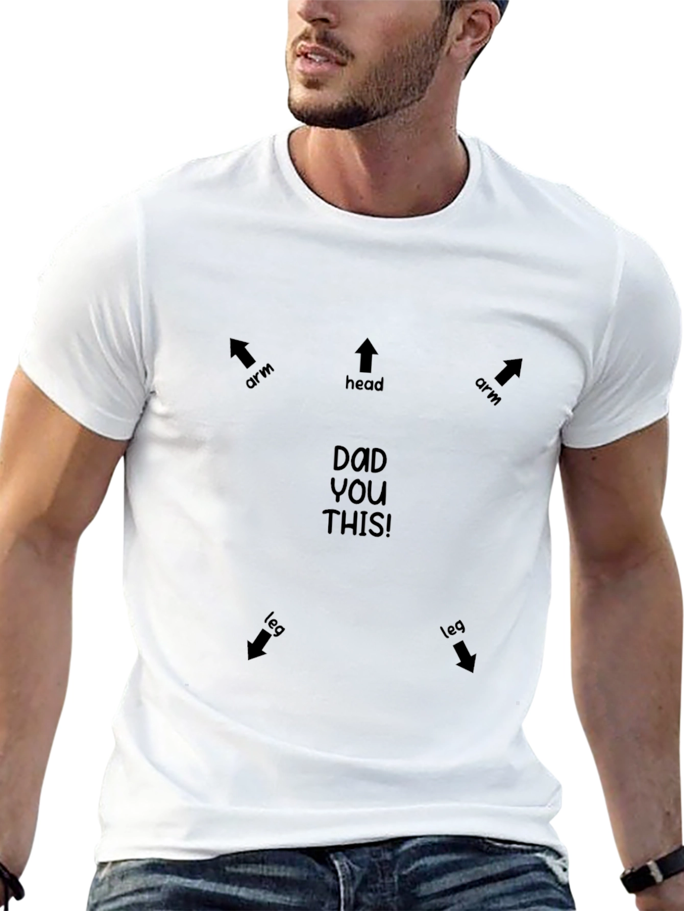 Funny Dad Anatomy Black T-Shirt