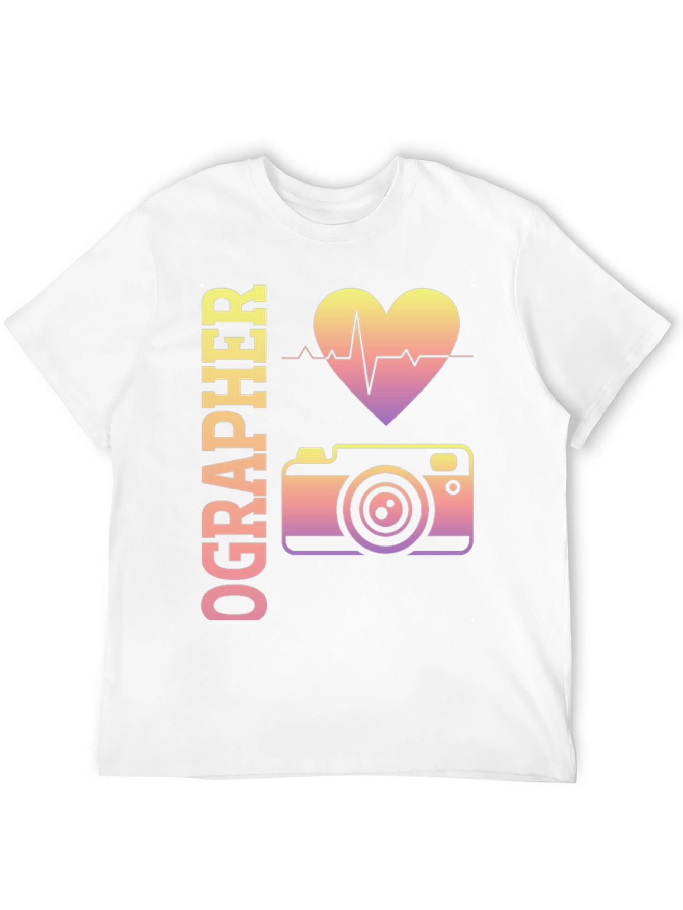 Photographer Heartbeat T-Shirt - Camera Lover Gift