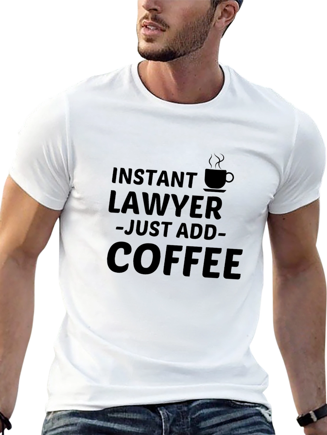 Instant Lawyer Just Add Coffee Graphic T-Shirt