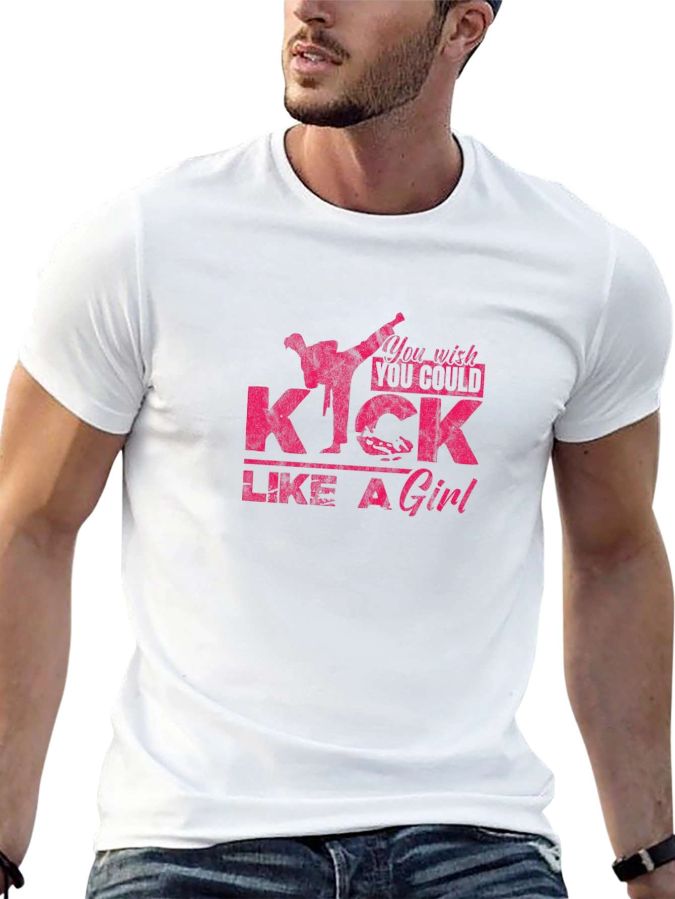 Kick Like a Girl Graphic Tee - Black