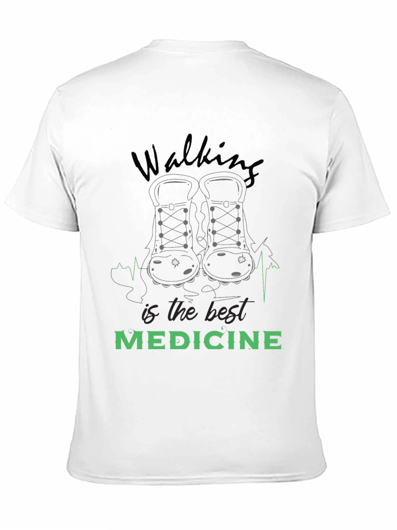 Walking is the Best Medicine Graphic T-Shirt